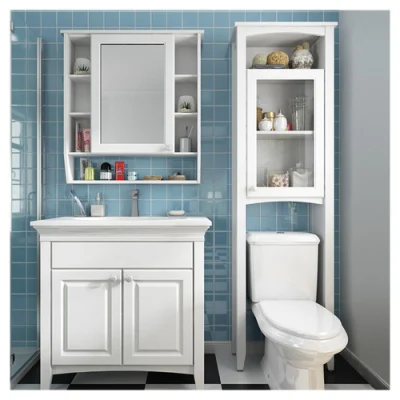 Prima armario de espejo vanidad wc cuarto de baño muebles de lavabo de cerámica