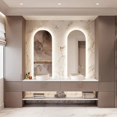  Venta caliente Cajón impermeable Junta con asa Cuarto de Baño esquina Armario para uso hotelero