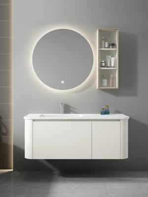  Placa de roca de cuarto de baño en la pared lavabo armario Baño Roble