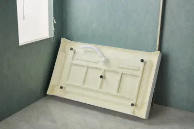 Acrílico Blanco Rectangular ambiental profunda Slim baño plano base/bandeja/Pan
