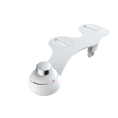  Ultra Slim económico Non-Electric Self-Cleaning delgada de agua fría Las Boquillas de doble asiento del inodoro Bidet Accesorio con ángulo ajustable de presión y temperatura del agua