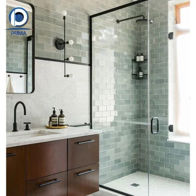  La prima de la Puerta de ducha de cristal moderno cuarto de baño limpio Ware