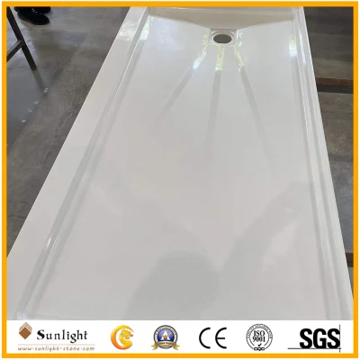  Plato de ducha rectangular de SMC blanco largo de la base de piedra con el acabado de superficie