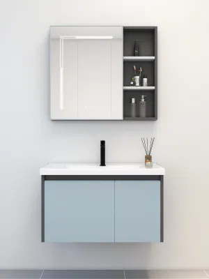 Muebles Contrachapado Lavamanos Cuarto de baño Cabinet colgante con espejo