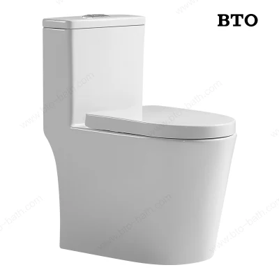 BTO Ceramic una-Piece Sifónico Commode Wholesale Baño Blanco Baño WC
