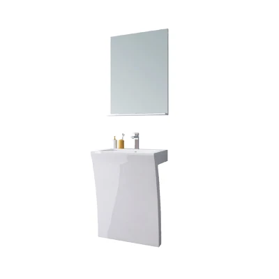 Blanco alto brillo pintados de cuarto de baño con espejo