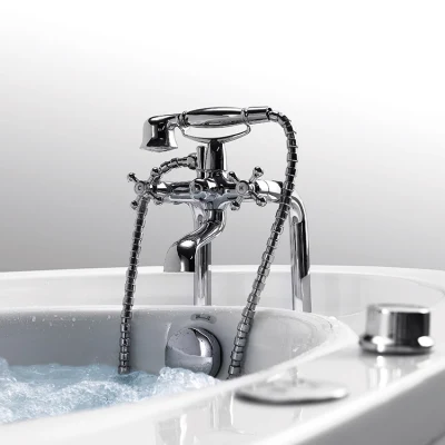 Fabricante de la bañera de hidromasaje interior lujoso Jet acrílico autoestable masaje clásico bañera
