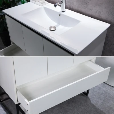 Pintado de gran calidad Floor-Standing tocador cuarto de baño Cuarto de Baño