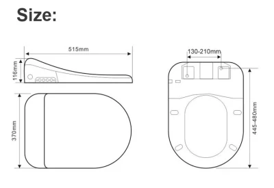 Asiento de inodoro Smart Bidet con calefacción