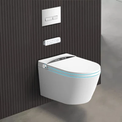  WC inteligente con lavado automático, mando a distancia, mando de voz, Calefacción de asientos, y características innovadoras para muebles de baño modernos