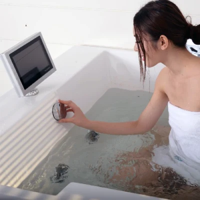 Sunrans Rectangle Interior hidromasaje para 2 personas Bañera de hidromasaje con TV