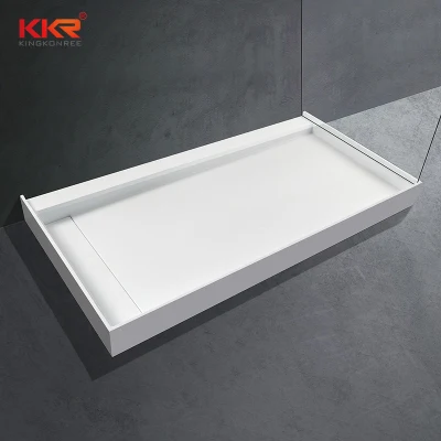Bandeja de ducha de mármol de baño de piedra artificial independiente
