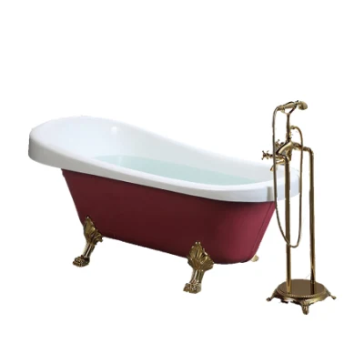 Barata Muebles de Baño Independiente rojo con acrílico blanco en remojo bañera