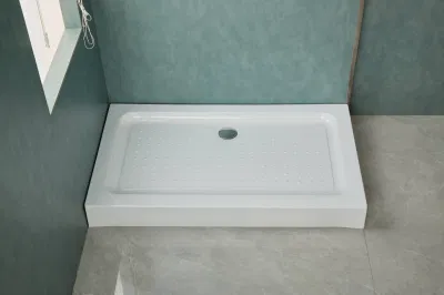 Acrílico Blanco Rectangular ambiental profunda Slim baño plano base/bandeja/Pan