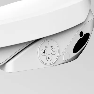 Asiento blanco con bidet calefactado con pulverizador ajustable para los sanitarios existentes Con mando a distancia