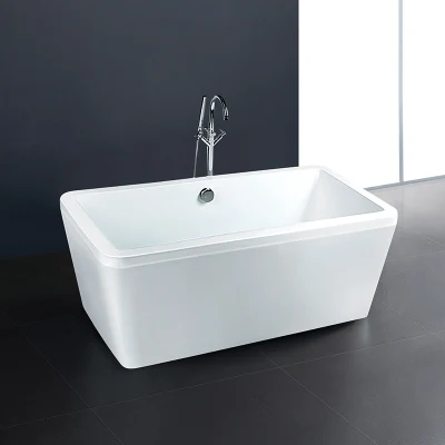 Proyecto de hotel moderno Bañera de lujo independiente ovalada para baño Bañera de inmersión de una persona de superficie sólida acrílica.