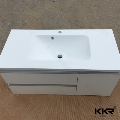 Armario de baño de superficie modernista tocador lavabo individual