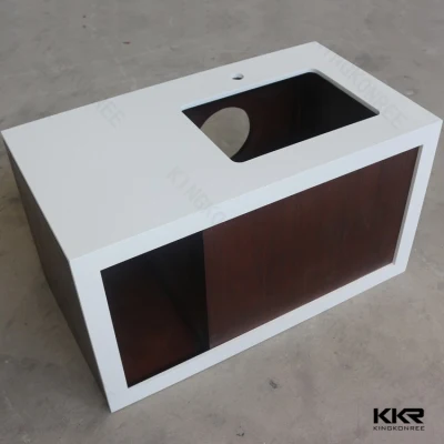 Armario de baño de superficie modernista tocador lavabo individual