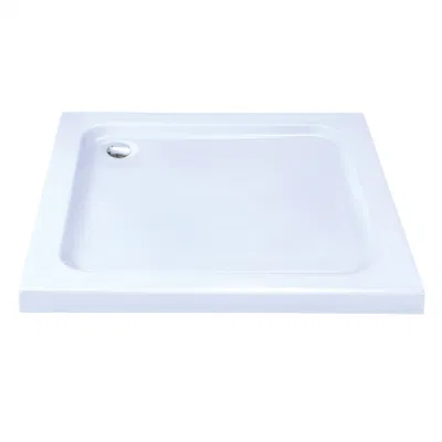  Qian Yan cristal Sliding Puerta Mango China Stone Ducha base Proveedores de alta calidad buena capa de gel brillante ducha de la cabina base de piedra