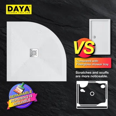  Diseño de mármol artificial portátil plato de ducha Wc walk-in Precio sólida capa de gel de ducha compuesto de la base de plato de ducha personalizada