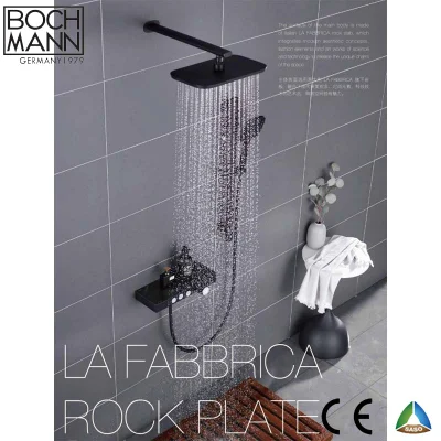 Juego de ducha de panel de mármol grifo Mezclador grifo Baño Sanitario Ware Ducha