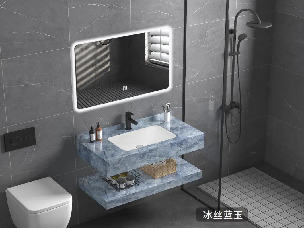 Customized Artificial Stone Storage Cabinet Sink Wash Basin Modern Bathroom Cabinet