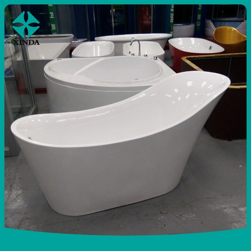 Whirlpool Tubs with LED Light Acrylic Bathtub with Big Water Fall Jacuzzi Massage Bathtubs Whirlpools