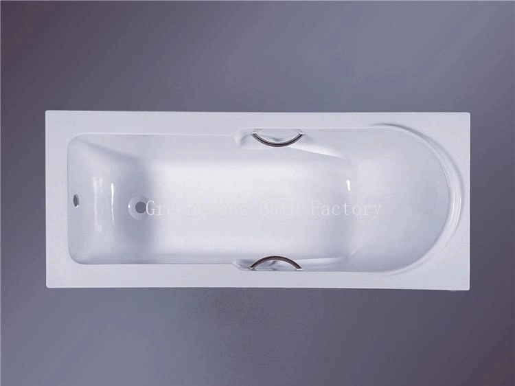 Bathroom 1800mm Back to Wall Acrylic Bath Tub Whirlpool Massage Bathtub