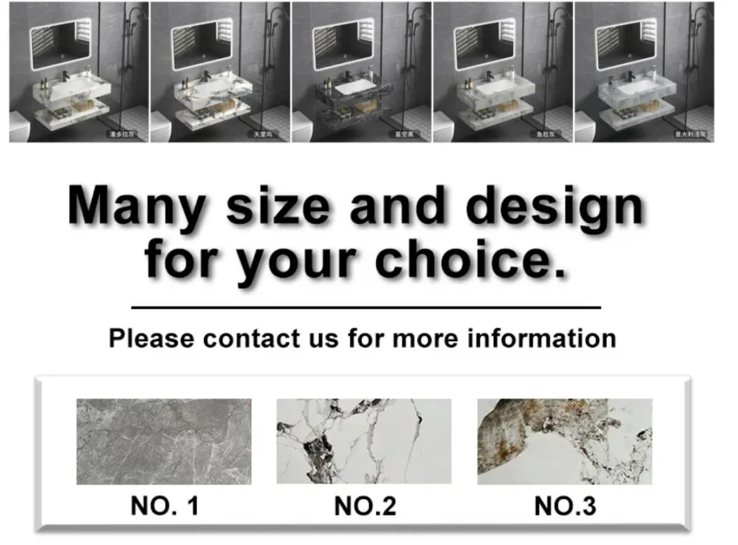 Customized Artificial Stone Storage Cabinet Sink Wash Basin Modern Bathroom Cabinet