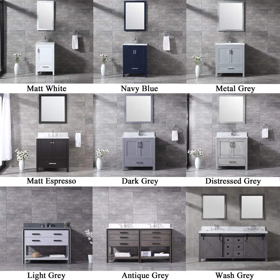 Top Qulaity White Finish Small Size Bathroom Furniture