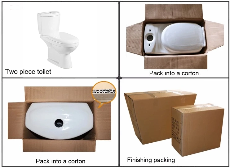 Classic Design Master Bathroom Two Piece Water Closet 3/4.5L Flush Whole Set Bidet Ceramic Rimless Toilet