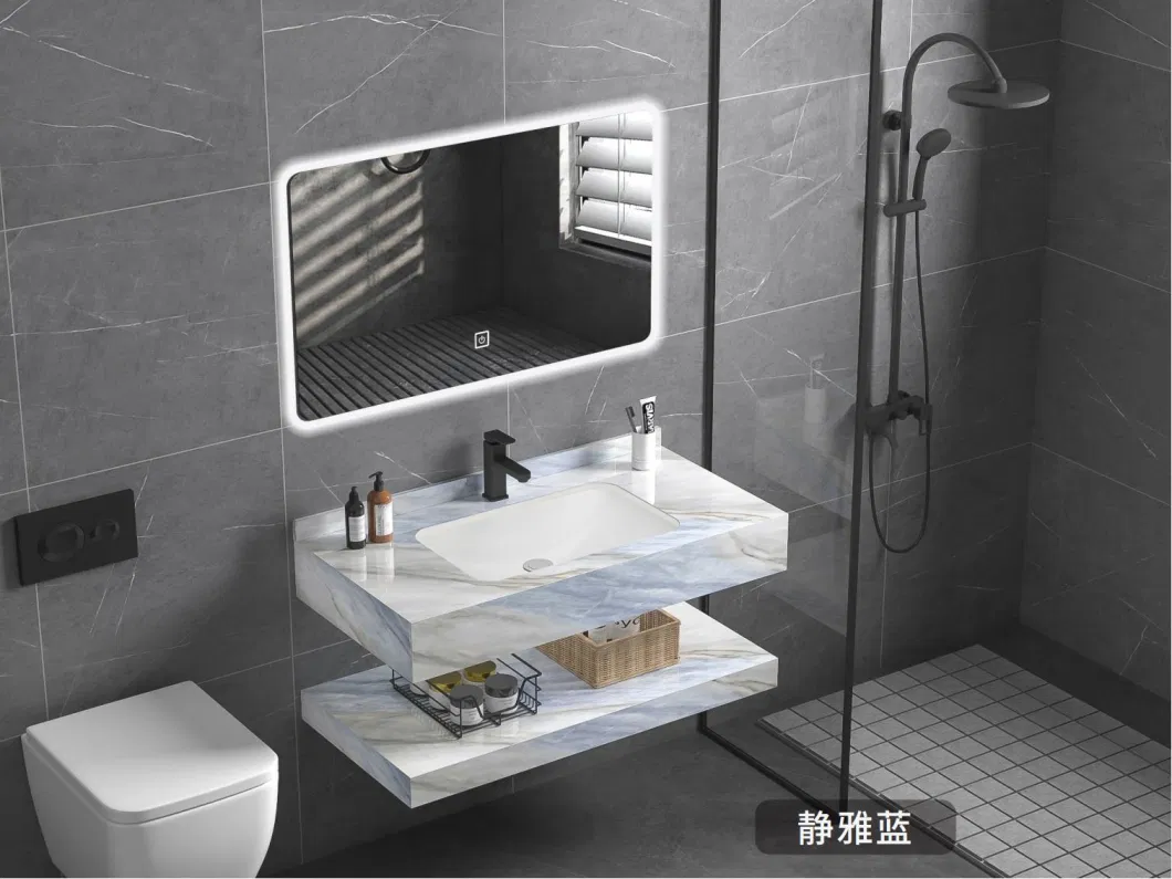 Customized Artificial Stone Storage Cabinet Sink Wash Basin Modern Bathroom Cabinet