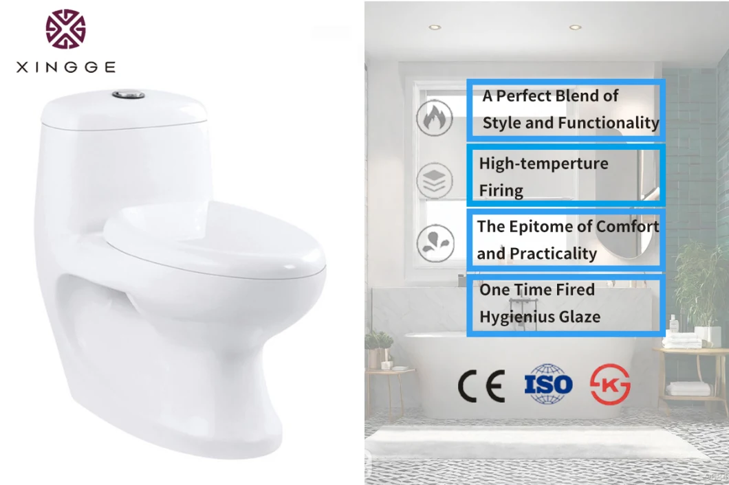 Chaozhou Factory Luxury Porcelain Sanitary Ware Bathroom Wc One Piece Toilet