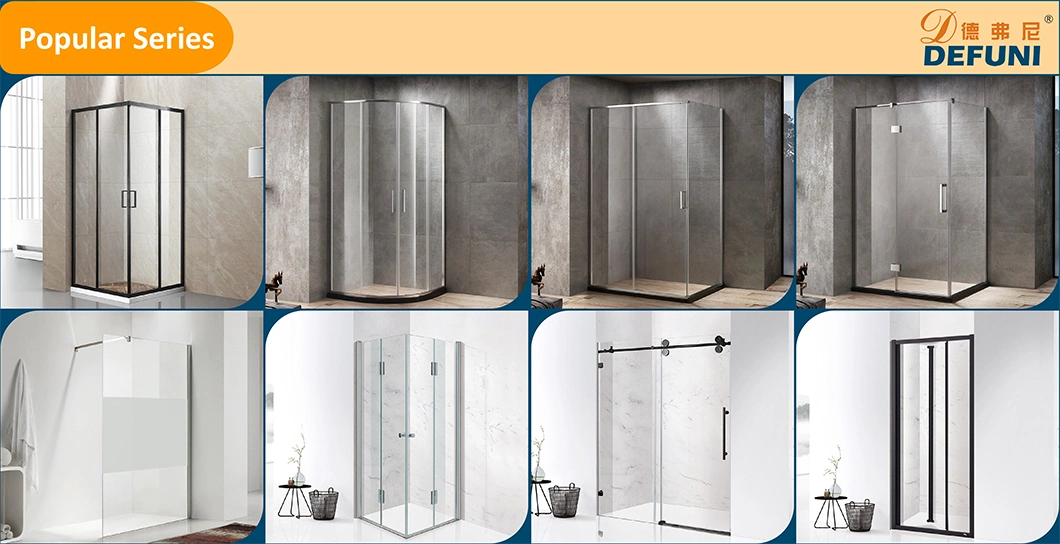 Bathroom Corner Shower Cabinet Glass Door Can Be Opened Inside and Outside