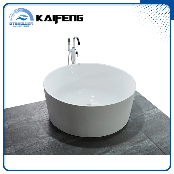 Cheap Acrylic Deep Stand Alone Round Bathtub (KF-732)