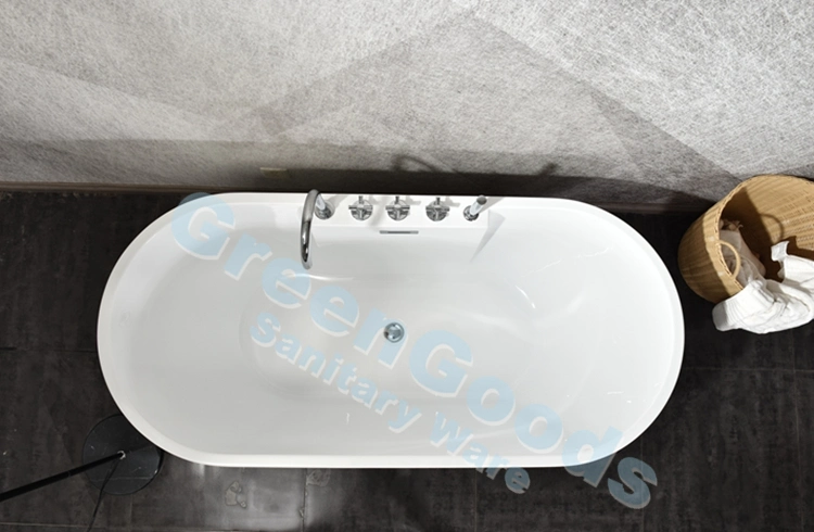 Wholesale Very Popular Luxury Bathroom Large Size Oval Freestanding Deep Soaking Bathtub