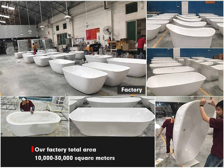 Stacked Packing Unique Acrylic Bathroom Freestanding Soaking Bathtub Q182