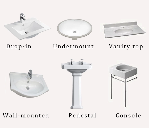 Wash Faucet Porcelain Designer Basin Bathroom Vanity with Sink with Cabinet