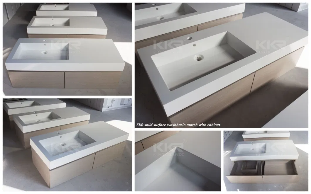 Modernsolid Surface Bathroom Cabinet Vanity Single Sink