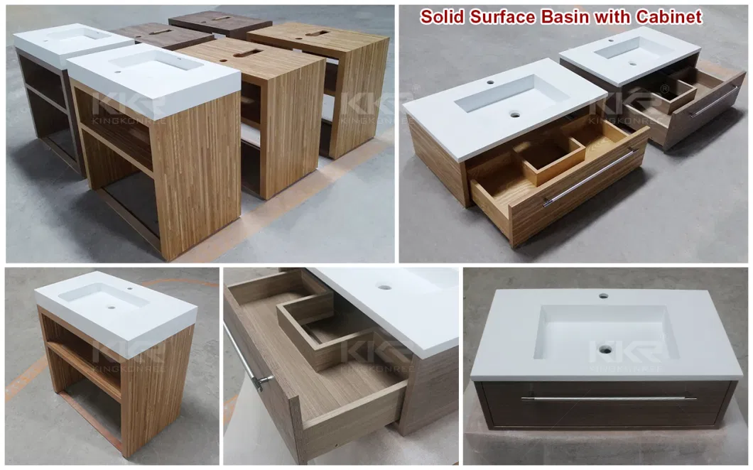 Modernsolid Surface Bathroom Cabinet Vanity Single Sink