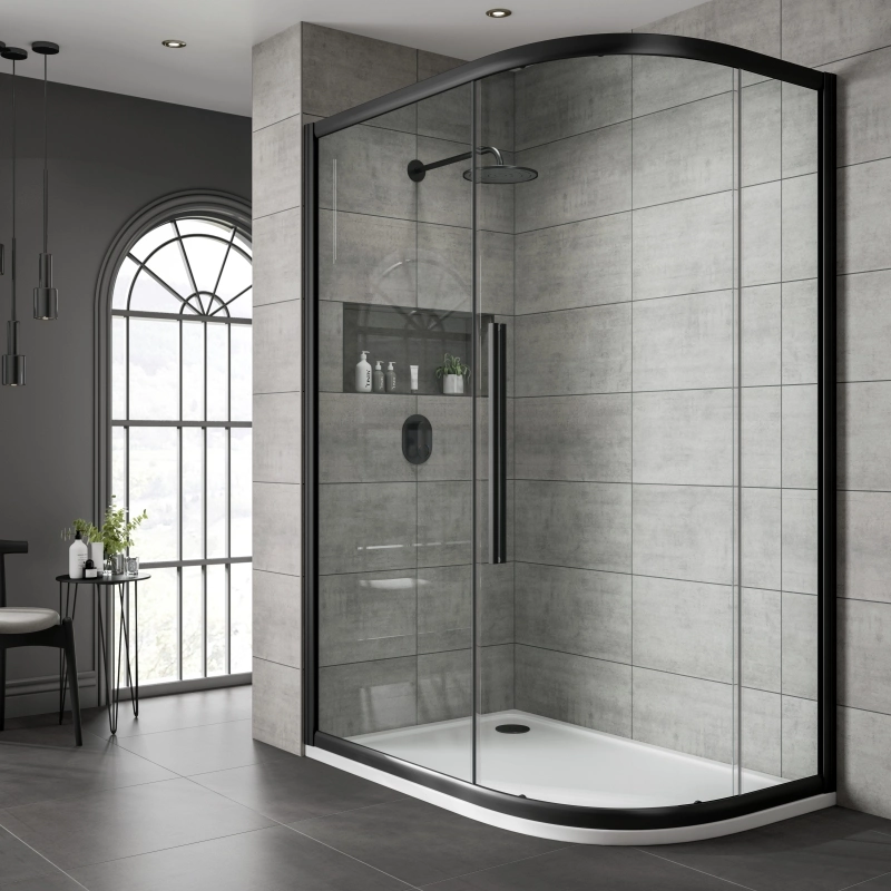 Prima Modern Glass Shower Door Clean Bathroom Ware