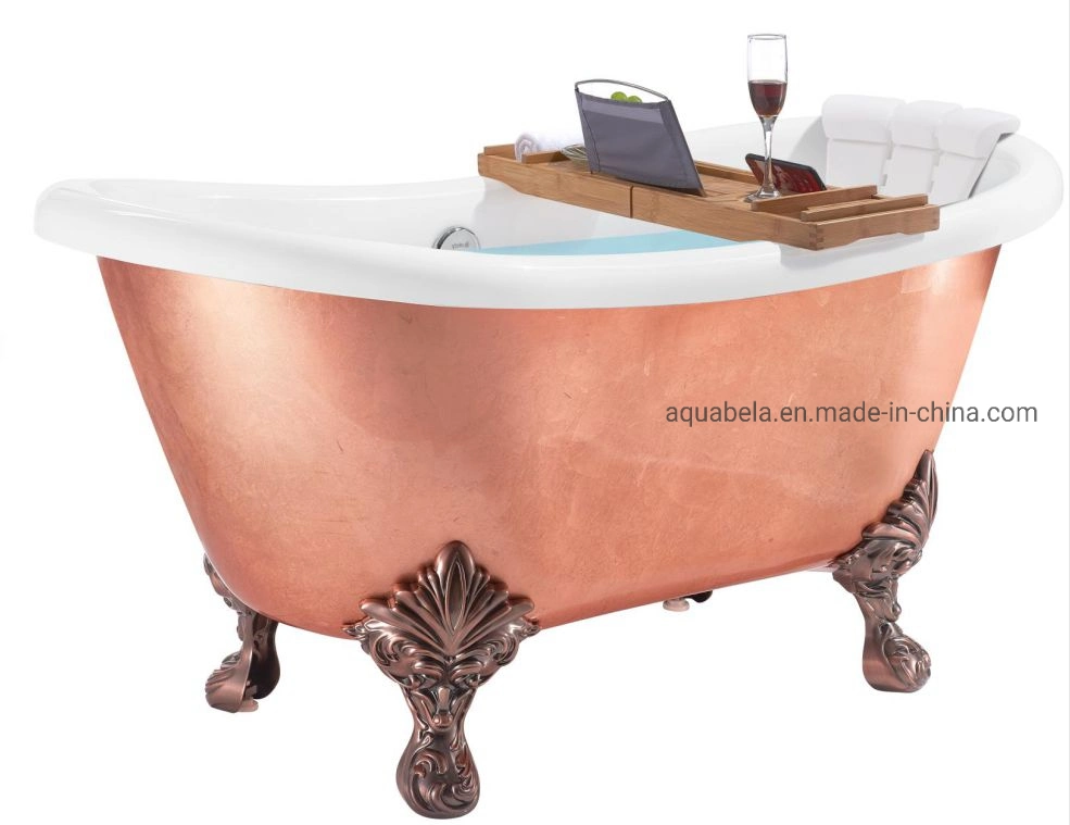 2020 Aquabela Ce/Cupc Luxury Acrylic Purple Bronze Color Soaking Clawfoot Bathroom Bathtub (JL6905)