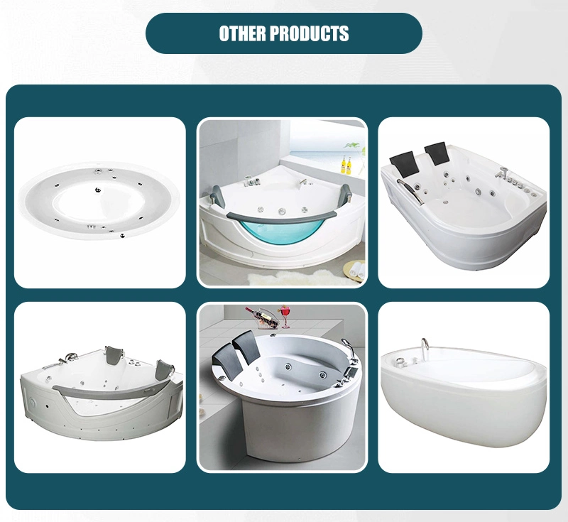 Bathroom Freestanding Whirlpool Jacuzzi Bathtub, Acrylic Massage Bathtub