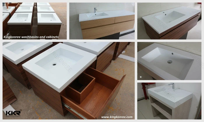 Modernsolid Surface Bathroom Cabinet Vanity Single Sink