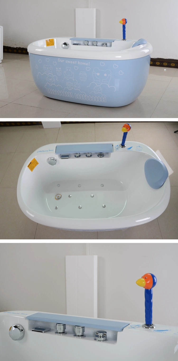 with Air Jet Whirlpool Child Size Freestanding Baby Bath Tub