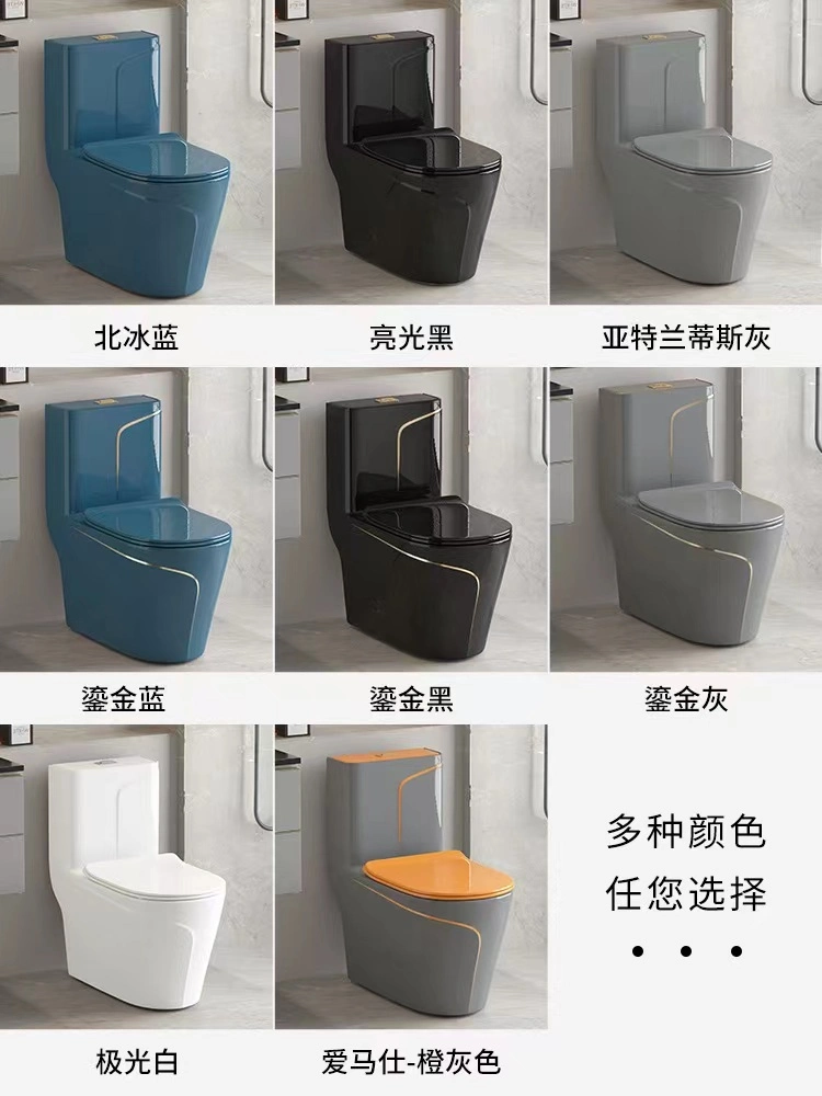 Hot Selling Hotel Chinese Manufacturer Bathroom Wc Water Closet Custom Ceramic Siphonic Flush Sanitary Ware Gold Line One Piece Toilet Marble One Piece Toilet