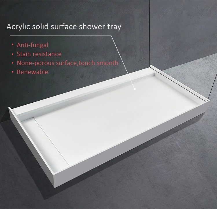 Europe Bathroom Shower Trays Stone Resin Anti-Slipping Effect Shower Tray