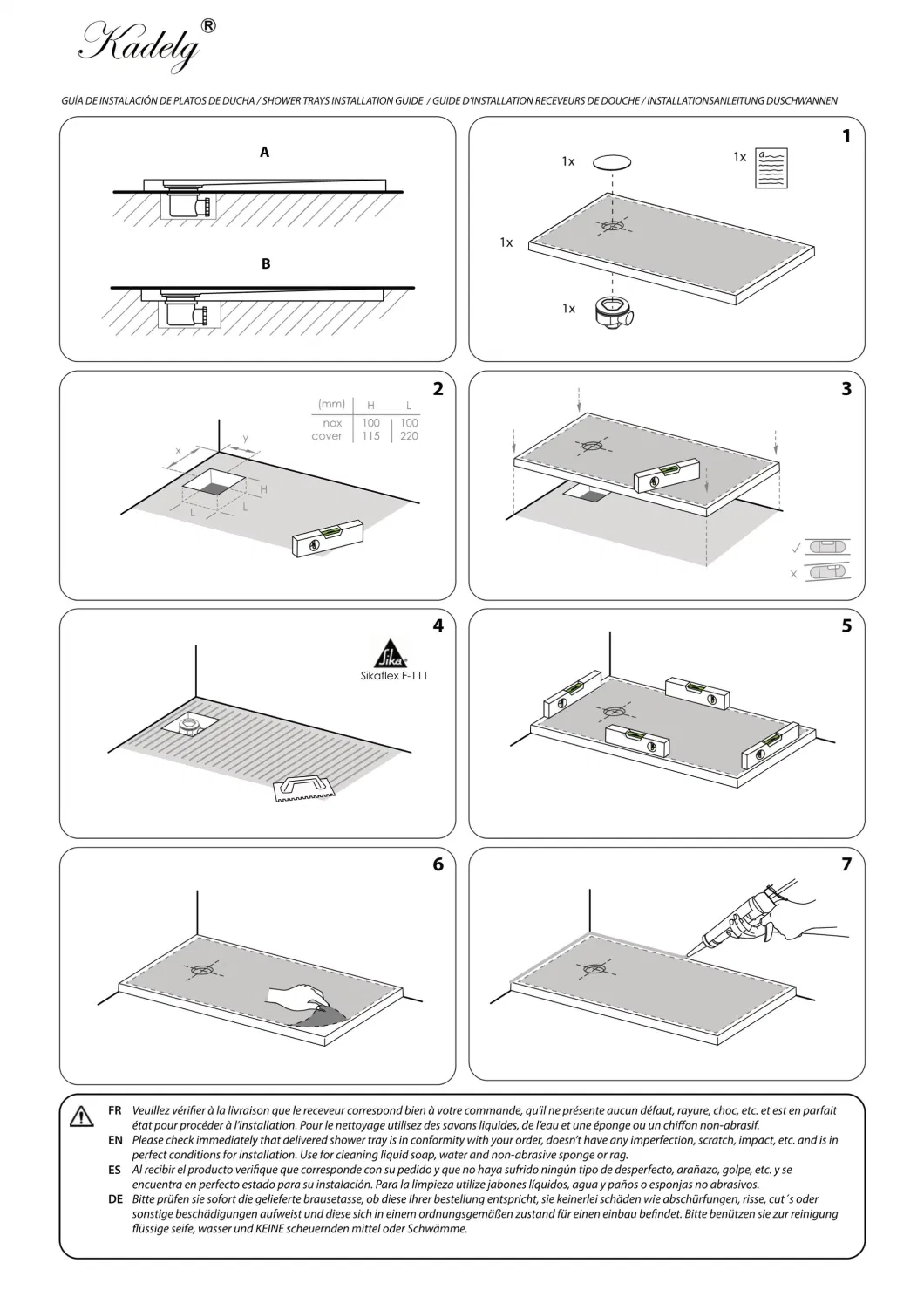 Rectangle Resin Shower Base Portable Shower Tray for Shower Room