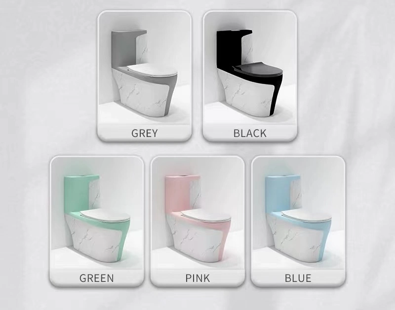 Hot Selling Hotel Chinese Manufacturer Bathroom Wc Water Closet Custom Ceramic Siphonic Flush Sanitary Ware Gold Line One Piece Toilet Marble One Piece Toilet