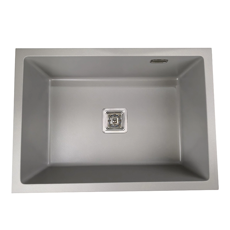 Rectangular Bowl Undermount Quartz Stone Apron Farmhouse Handmade Smart Multifunction Kitchen Sink